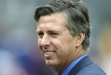 DETROIT - APRIL 8:  General Manager Dave Dombrowski of the Detroit Tigers smiles prior to the opening day game against the Minnesota Twins on April 8, 2004 at Comerica Park in Detroit, Michigan. The Tigers won the game, 10-6.  (Photo by Tom Pidgeon/Getty Images)