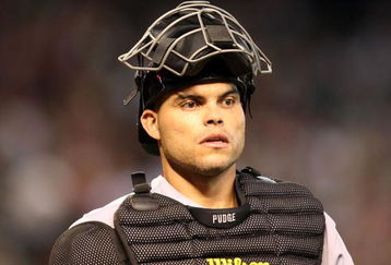 PHOENIX - JUNE 14:  Catcher Ivan Rodriguez #12 of the Houston Astros during the major league baseball game against the Arizona Diamondbacks at Chase Field on June 14, 2009 in Phoenix, Arizona. The Astros defeated the Diamondbacks 8-3.  (Photo by Christian Petersen/Getty Images)