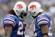ORCHARD PARK, NY - SEPTEMBER 21: Marshawn Lynch #23 and Fred Jackson #22 of the Buffalo Bills celebrate Lynch's first touchdown against the Oakland Raiders on September 21, 2008 at Ralph Wilson Stadium in Orchard Park, New York. Buffalo won 24-23. (Photo by Rick Stewart/Getty Images)