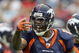 HOUSTON - AUGUST 9: Brandon Marshall #15 of the Denver Broncos reacts on the field during the game against the Houston Texans at Reliant Stadium on August 9, 2008 in Houston, Texas. (Photo by: Ronald Martinez/Getty Images)