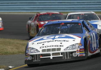 Watkins Glen, NY - AUGUST 11:   Jerrey Nadeau drives his #44 Petty Enterprises Dodge Intrepid on  August 11, 2002 during the NASCAR Winston Cup SIRIUS Satelite Radio The Glen at Watkins Glen International Raceway in Watkins Glen , New York. (Photo by Jonathan Ferrey/Getty Images)