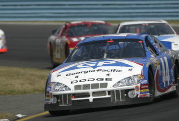Watkins Glen, NY - AUGUST 11:   Jerrey Nadeau drives his #44 Petty Enterprises Dodge Intrepid on  August 11, 2002 during the NASCAR Winston Cup SIRIUS Satelite Radio The Glen at Watkins Glen International Raceway in Watkins Glen , New York. (Photo by Jonathan Ferrey/Getty Images)