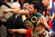 LAS VEGAS - MAY 02:  Manny Pacquiao of the Philippines celebrates after knocking out Ricky Hatton of England in the second round of their junior welterweight title fight at the MGM Grand Garden Arena May 2, 2009 in Las Vegas, Nevada.  (Photo by Ethan Miller/Getty Images)