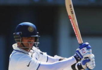 NAPIER, NEW ZEALAND - MARCH 29: Rahul Dravid of India plays a shot during day four of the second test match between New Zealand and India at McLean Park on March 29, 2009 in Napier, New Zealand.  (Photo by Phil Walter/Getty Images)