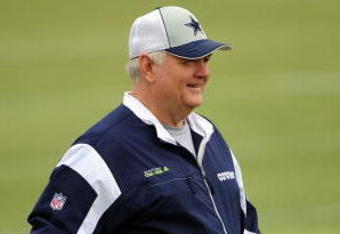 IRVING, TX - MAY 01:  Head coach Wade Phillips of the Dallas Cowboys during rookie mini camp on May 1, 2009 in Irving, Texas.  (Photo by Ronald Martinez/Getty Images)