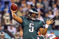 PHILADELPHIA - DECEMBER 15:  Quarterback Donovan McNabb #5 of the Philadelphia Eagles passes against the Cleveland Browns on December 15, 2008 at Lincoln Financial Field in Philadelphia, Pennsylvania.  (Photo by Jim McIsaac/Getty Images)