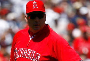 ANAHEIM, CA - APRIL 12:  Los Angeles Angels of Anaheim manager Mike Scioscia looks on against the Boston Red Sox at Angel Stadium on April 12, 2009 in Anaheim, California. The Angels defeated the Red Sox 5-4.  (Photo by Jeff Gross/Getty Images)