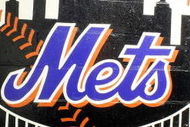 FLUSHING, NY - SEPTEMBER 25: A general view of a New York Mets logo at Shea Stadium on September 25, 2008 in the Flushing neighborhood of the Queens borough of New York City. The New York Mets will move from Shea Stadium at the conclusion of their 2008 season for their new home at Citi Field. (Photo by Nick Laham/Getty Images)
