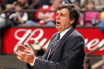 EAST RUTHERFORD , NJ - MARCH 26:  Head coach Kevin McHale of the Minnesota Timberwolves applaudes his teams effort during their game against the New Jersey Nets on March 26, 2005 at Continental Airlines Arena in East Rutherford, New Jersey.  NOTE TO USER:  User expressly acknowledges and agrees that, by downloading and/or using this Photograph, user is consenting to the terms and conditions of the Getty Images License Agreement.  (Photo by Jim McIsaac/Getty Images)