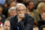 DETROIT - APRIL 06:  Head coach Roy Williams of the North Carolina Tar Heels looks on in the second half against the Michigan State Spartans during the 2009 NCAA Division I Men's Basketball National Championship game at Ford Field on April 6, 2009 in Detroit, Michigan.  (Photo by Streeter Lecka/Getty Images)