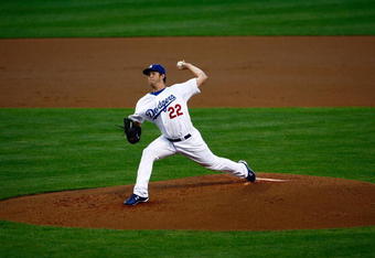 LOS ANGELES, CA - JUNE 16:  Clayton Kershaw #22 of the Los Angeles Dodgers pitches against the Oakland Athletics in the second inning at Dodger Stadium on June 16, 2009 in Los Angeles, California.  (Photo by Jeff Gross/Getty Images)