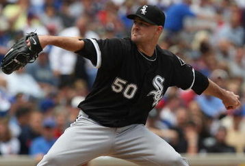 CHICAGO - JUNE 17: Starting pitcher John Danks #50 of the Chicago White Sox delivers the ball against the Chicago Cubs on June 17, 2009 at Wrigley Field in Chicago, Illinois. (Photo by Jonathan Daniel/Getty Images)