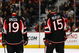 OTTAWA - MARCH 11: Jason Spezza #19 and Dany Heatley #15 of the Ottawa Senators stand on the ice during the game against the Tampa Bay Lightning on March 11, 2009 at the Scotiabank Place in Ottawa, Ontario, Canada. (Photo by Phillip MacCallum/Getty Images)