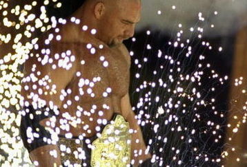12 Jun 1998:  Bill Goldberg looks on during the WCW Bash at the Beach at the Cox Arena in San Diego, California. Mandatory Credit: Elsa Hasch  /Allsport