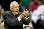 CHARLOTTE, NC - MARCH 31:  Head coach Larry Brown of the Charlotte Bobcats yells to his team during their game against the Los Angeles Lakers at Time Warner Cable Arena on March 31, 2009 in Charlotte, North Carolina.  NOTE TO USER: User expressly acknowledges and agrees that, by downloading and/or using this Photograph, user is consenting to the terms and conditions of the Getty Images License Agreement.  (Photo by Streeter Lecka/Getty Images)