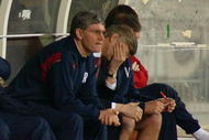 20 Mar 2002: Arsenal manager Arsene wenger after the UEFA Champions League match between Juventus and Arsenal at Delle Alpi Stadium, Turin, Italy. DIGITAL IMAGE Mandatory Credit: Mike Hewitt/Getty Images