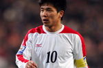 SEOUL, SOUTH KOREA - APRIL 01: Hong Yong-Jo of North Korea looks on during the 2010 FIFA World Cup Asian qualifier match between South Korea and North Korea at Seoul World Cup Stadium on April 1, 2009 in Seoul, South Korea.  (Photo by Koji Watanabe/Getty Images)