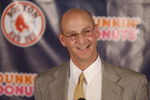 BOSTON, MA - DECEMBER 4:  Terry Francona smiles while fielding questions from reporters after being named the Red Sox 44th manager in club history at a Fenway Park press conference December 4, 2003 in Boston, Massachusetts. Francona, who had once managed for the Phillies, will replace Grady Little who was not rehired.  (Photo by Jessica Rinaldi/Getty Images)