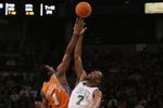 BOSTON - DECEMBER 08:  Amare Stoudemire #1 of the Phoenix Suns and Al Jefferson #7 of the Boston Celtics attempt to control the jump ball during the game on December 8, 2006 at the TD Banknorth Garden in Boston, Massachusetts.  The Suns won 116-111. NOTE TO USER: User expressly acknowledges and agrees that, by downloading and or using this photograph, User is consenting to the terms and conditions of the Getty Images License Agreement. (Photo by Elsa/Getty Images)