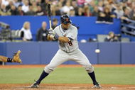 TORONTO - APRIL 6: Gerald Laird #8 of the Detroit Tigers  stands ready at bat during the Opening Day game against the Toronto Blue Jays at the Rogers Centre April 6, 2009 in Toronto, Ontario. (Photo by: Dave Sandford/Getty Images)