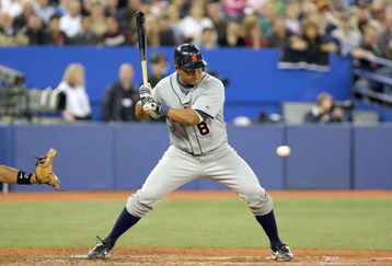 TORONTO - APRIL 6: Gerald Laird #8 of the Detroit Tigers  stands ready at bat during the Opening Day game against the Toronto Blue Jays at the Rogers Centre April 6, 2009 in Toronto, Ontario. (Photo by: Dave Sandford/Getty Images)