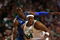 BOSTON - MAY 17:  Paul Pierce #34 of the Boston Celtics loses control of the ball as Dwight Howard #12  of the Orlando Magic defends in Game Seven of the Eastern Conference Semifinals during the 2009 NBA Playoffs at TD Banknorth Garden on May 17, 2009 in Boston, Massachusetts. The Orlando Magic defeated the Boston Celtics 101-82 to advance to the Eastern Conference Finals. NOTE TO USER: User expressly acknowledges and agrees that, by downloading and or using this photograph, User is consenting to the terms and conditions of the Getty Images License Agreement.  (Photo by Elsa/Getty Images)