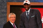NEW YORK - JUNE 28: NBA Commissioner David Stern (L) poses for a photo with Greg Oden of Ohio State after he was drafted first by the Portland Trailblazers during the 2007 NBA Draft at the WaMu Theatre at Madison Square Garden June 28, 2007 in New York City. NOTE TO USER: User expressly acknowledges and agrees that, by downloading and or using this photograph, User is consenting to the terms and conditions of the Getty Images License Agreement. Mandatory Copyright Notice: Copyright 2007 NBAE (Photo by Chris McGrath/Getty Images)