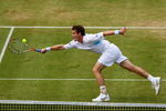 LONDON, ENGLAND - JUNE 14:  Andy Murray of Great Britain plays a forehand during the men's final match against James Blake of USA on Day 7 of the AEGON Championship at Queens Club on June 14, 2009 in London, England.  (Photo by Ian Walton/Getty Images)