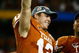 GLENDALE, AZ - JANUARY 05:  Quarterback Colt McCoy #12 of the Texas Longhorns celebrates after defeating the Ohio State Buckeyes in the Tostitos Fiesta Bowl Game on January 5, 2009 at University of Phoenix Stadium in Glendale, Arizona. The Longhorns defeated the Buckeyes 24-21  (Photo by Jeff Gross/Getty Images)