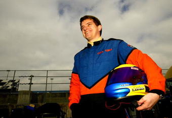 8 Feb 2002:  Carl Long, driver of the #85 Mansion Motorsports Dodge Intrepid R/T, in the garage before practice for the Daytona 500 at Daytona International Speedway in Daytona, Florida.  DIGITAL IMAGE.  Mandatory Credit: Craig Jones/Getty Images
