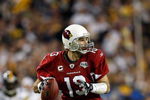 TAMPA, FL - FEBRUARY 01:  Quarterback Kurt Warner #13 of the Arizona Cardinals looks to pass against the Pittsburgh Steelers during Super Bowl XLIII on February 1, 2009 at Raymond James Stadium in Tampa, Florida. Steelers won 27-23. (Photo by Chris Graythen/Getty Images)