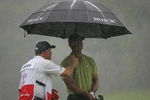 ATLANTA - SEPTEMBER 14:  Tiger Woods looks on in the rain during the second round of the TOUR Championship, the final event of the new PGA TOUR Playoffs for the FedExCup at East Lake Golf Club on September 14, 2007 in Atlanta, Georgia.  (Photo by S.Greenwood/Getty Images)