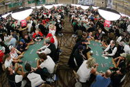 LAS VEGAS - JULY 30:  Players compete on the third day of the first round of the World Series of Poker no-limit Texas Hold 'em main event at the Rio Hotel & Casino July 30, 2006 in Las Vegas, Nevada. More than 8,600 players have registered to play in the main event. The final nine players will compete for the top prize of more than USD 11.7 million on the final table which begins August 10.  (Photo by Ethan Miller/Getty Images)