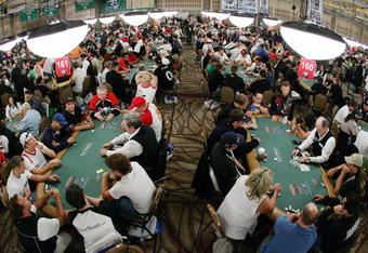 LAS VEGAS - JULY 30:  Players compete on the third day of the first round of the World Series of Poker no-limit Texas Hold 'em main event at the Rio Hotel & Casino July 30, 2006 in Las Vegas, Nevada. More than 8,600 players have registered to play in the main event. The final nine players will compete for the top prize of more than USD 11.7 million on the final table which begins August 10.  (Photo by Ethan Miller/Getty Images)