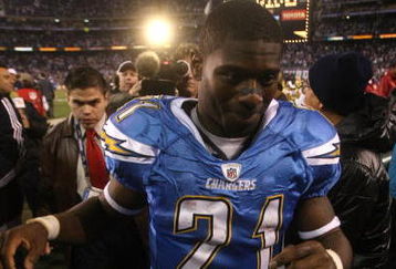 SAN DIEGO - JANUARY 03:  LaDainian Tomlinson #21 of the San Diego Chargers walks off the field after defeating the Indianapolis Colts in overtime in the AFC Wild Card Game on January 3, 2009 at Qualcomm Stadium in San Diego, California.  (Photo by Stephen Dunn/Getty Images)
