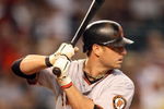 PHOENIX - JUNE 11:  Kevin Frandsen #19 of the San Francisco Giants at bat during the major league baseball game against the Arizona Diamondbacks at Chase Field on June 11, 2009 in Phoenix, Arizona.  The Diamondbacks defeated the Giants 2-1.  (Photo by Christian Petersen/Getty Images)