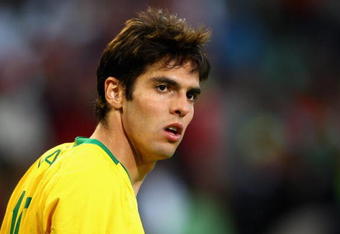 BLOEMFONTEIN, SOUTH AFRICA - JUNE 15:  Kaka of Brazil in action during the FIFA Confederations Cup match between Brazil and Egypt at The Free State Stadium on June 15, 2009 in Bloemfontein, South Africa.  (Photo by Laurence Griffiths/Getty Images)