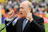 JOHANNESBURG, SOUTH AFRICA - JUNE 14:  Joseph Sepp Blatter president of FIFA speaks to the crowd during the opening ceremony for the opening match of the FIFA Confederations Cup between South Africa and Iraq at Ellis Park Stadium on June 14, 2009 in Johannesburg, South Africa.  (Photo by Kevork Djansezian/Getty Images)