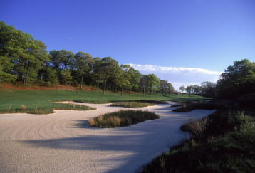 FARMINGDALE - MAY 5:  The sun shines on the fifth hole of the 2002 US Open site Bethpage State Park Black Course in Farmingdale, New York on May 5, 2002.  (Photo By Scott Halleran/Getty Images)