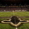 NEW ORLEANS - SEPTEMBER 25:  An interior view of the field showing the New Orleans Saints logo, a fleur-de-lis, in the newly refurbished Superdome prior to the Monday Night Football game between the Atlanta Falcons and the New Orleans Saints on September 25, 2006 at the Superdome in New Orleans, Louisiana.  Tonight's game marks the first time since Hurricane Katrina struck last August, that the Superdome, which served as a temporary shelter to thousands of stranded victims in the wake of Katrina, has played host to an NFL game.  (Photo by Ronald Martinez/Getty Images)