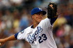 KANSAS CITY, MO - JUNE 17:  Starting pitcher Zack Greinke #23 of the Kansas City Royals pitches during the game against the Arizona Diamondbacks on June 17, 2009 at Kauffman Stadium in Kansas City, Missouri.  (Photo by Jamie Squire/Getty Images)