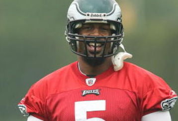 PHILADELPHIA - MAY 1: Quarterback Donovan McNabb #5 of the Philadelphia Eagles looks on during minicamp practice at the NovaCare Complex on May 1, 2009 in Philadelphia, Pennsylvania. (Photo by Hunter Martin/Getty Images)
