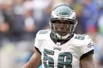 SEATTLE - NOVEMBER 02:  Trent Cole #58 of the Philadelphia Eagles walks on the field during the game against the Seattle Seahawks at Qwest Field on November 2, 2008 in Seattle, Washington. (Photo by Otto Greule Jr/Getty Images)
