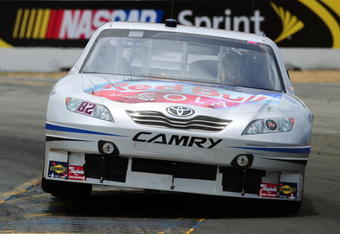 SONOMA, CA - JUNE 19: Scott Speed, driver of the #82 Red Bull Toyota, drives during practice for the NASCAR Sprint Cup Series Toyota/Save Mart 350 at the Infineon Raceway on June 19, 2009 in Sonoma, California.  (Photo by Robert Laberge/Getty Images)