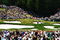FARMINGDALE, NY - JUNE 19:  A general-view of the play at the 17th green during the continuation of the first round of the 109th U.S. Open on the Black Course at Bethpage State Park on June 19, 2009 in Farmingdale, New York.  (Photo by Chris McGrath/Getty Images)