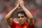MANCHESTER, ENGLAND - MAY 16:  Carlos Tevez of Manchester United applauds the fans as he is substituted during the Barclays Premier League match between Manchester United and Arsenal at Old Trafford on May 16, 2009 in Manchester, England.  (Photo by Alex Livesey/Getty Images)