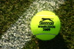 LONDON, ENGLAND - JUNE 10:  In this photo illustration, a Wimbledon 2009 tennis ball is pictured at Queens Club on June 10, 2009 in London, England.  (Photo by Ian Walton/Getty Images)