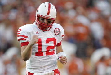 AUSTIN, TX - OCTOBER 27:  Back-up quarterback Joe Ganz #12 of the Nebraska Cornhuskers celebrates a touchdown against the Texas Longhorns in the fourth quarter at Darrell K Royal-Texas Memorial Stadium October 27, 2007 in Austin, Texas.  Texas won 28-25.  (Photo by Brian Bahr/Getty Images)