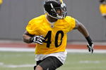 PITTSBURGH - MAY 01:  Joe Burnett #40 of the Pittsburgh Steelers runs a route during rookie training camp at the Pittsburgh Steelers Practice Facility on May 1, 2009 in Pittsburgh, Pennsylvania.  (Photo by Joe Sargent/Getty Images)