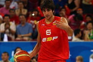 BEIJING - AUGUST 12: Ricky Rubio #6 of Spain calls a play while taking on China in the preliminary round basketball game held at the Beijing Olympic Basketball Gymnasium during Day 4 of the Beijing 2008 Olympic Games on August 12, 2008 in Beijing, China. (Photo by Mike Hewitt/Getty Images)